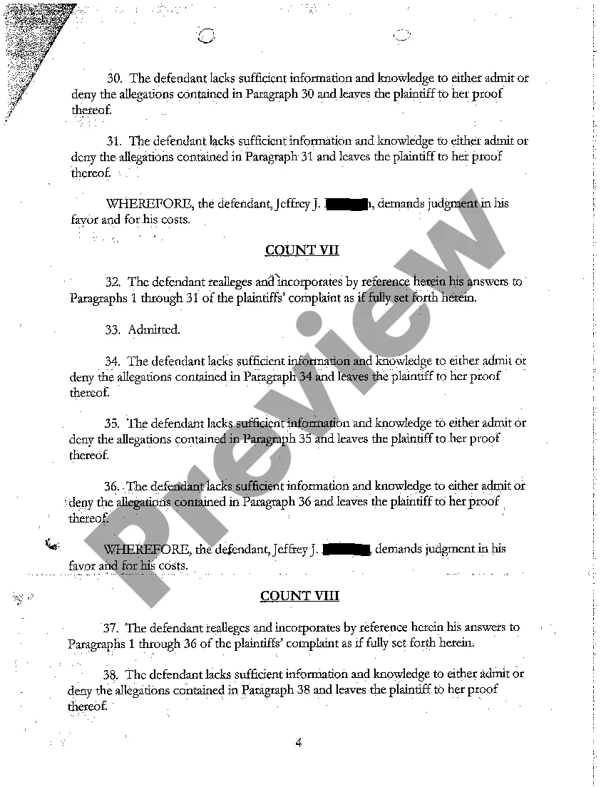 Preview A33 Answer of Defendant to Plaintiffs' Amended Complaint