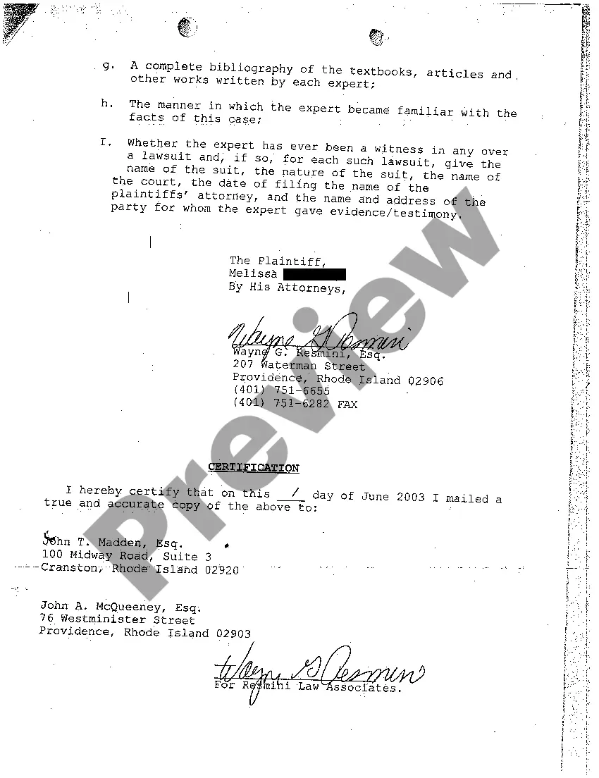 Preview A40 Interrogatories Propounded to the Defendant by the Plaintiff