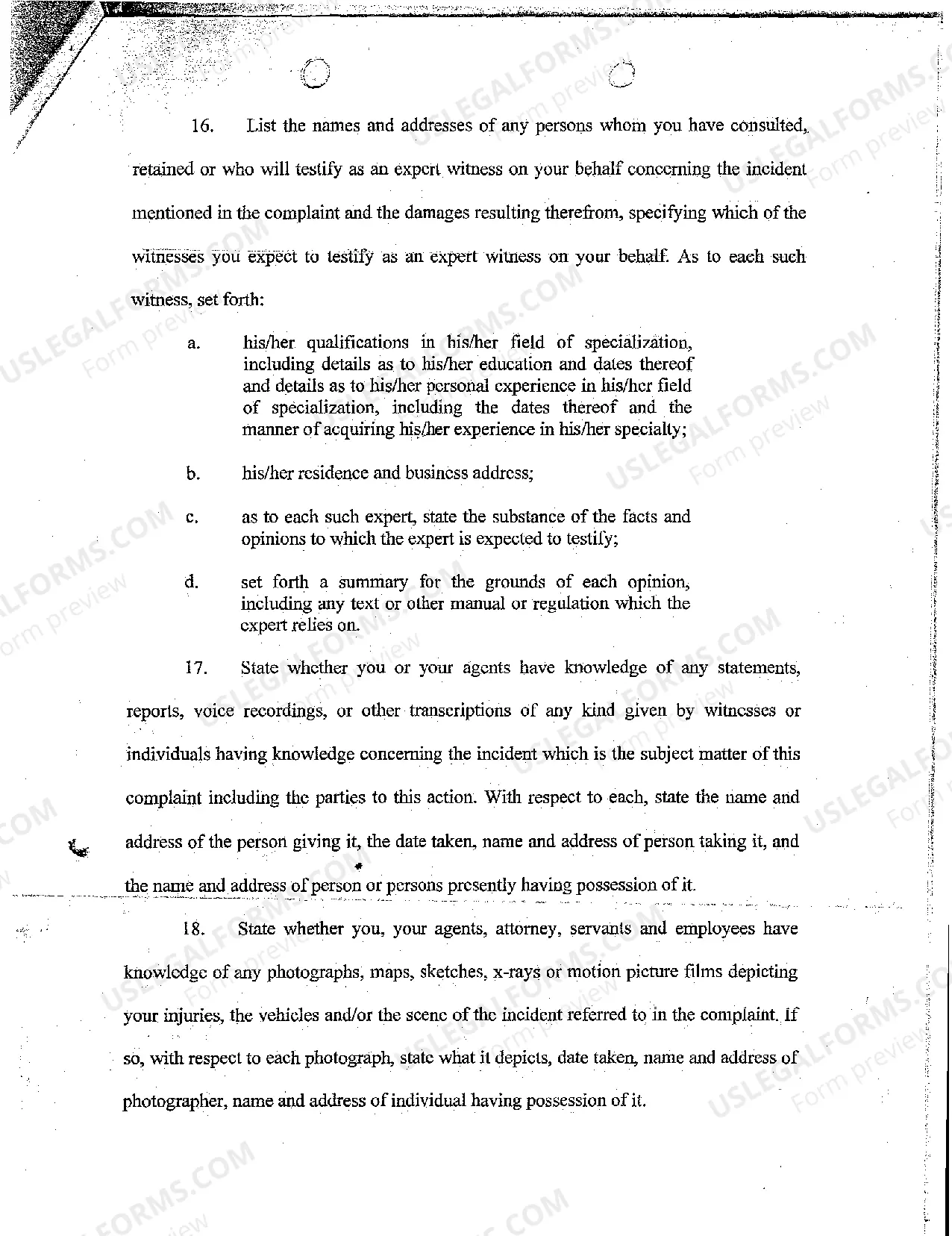 Preview A02 Interrogatories to Plaintiff