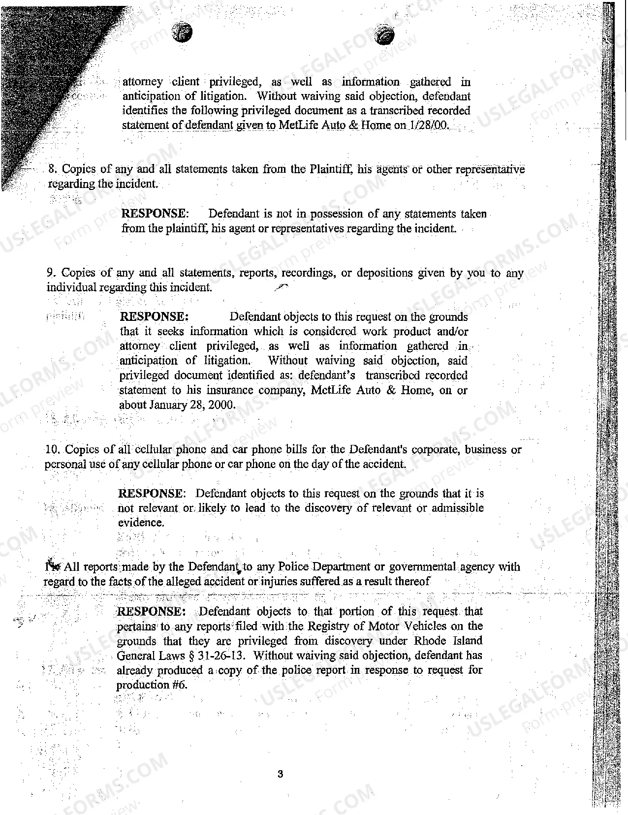 Preview A29 Defendant's Response to Plaintiff's Request for Production of Documents