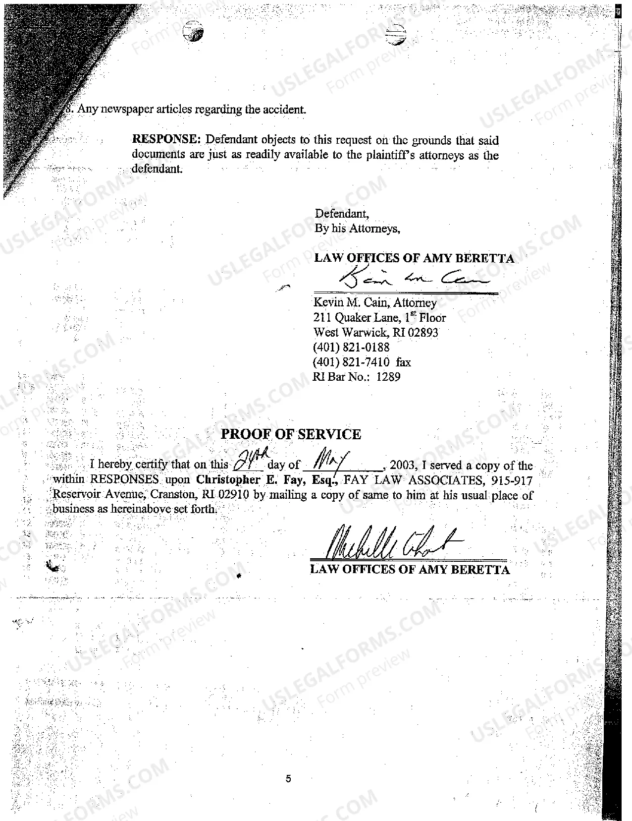 Preview A29 Defendant's Response to Plaintiff's Request for Production of Documents