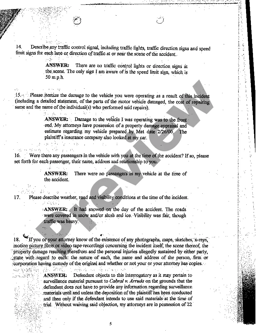 Preview A30 Defendant's Answers to Plaintiff's Interrogatories