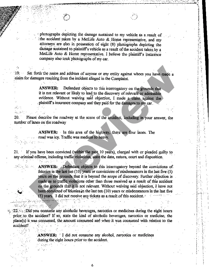 Preview A30 Defendant's Answers to Plaintiff's Interrogatories