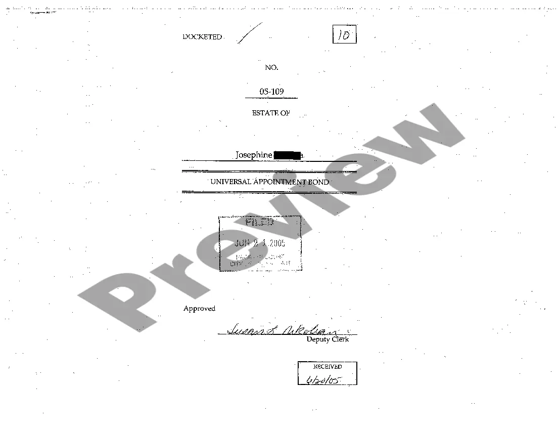Preview A05 Universal Appointment Bond