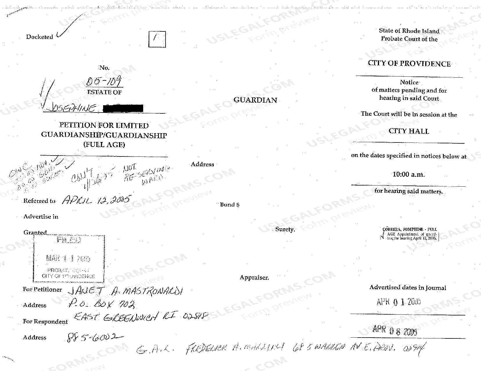 Preview A06 Petition for Limited Guardianship or Guardianship