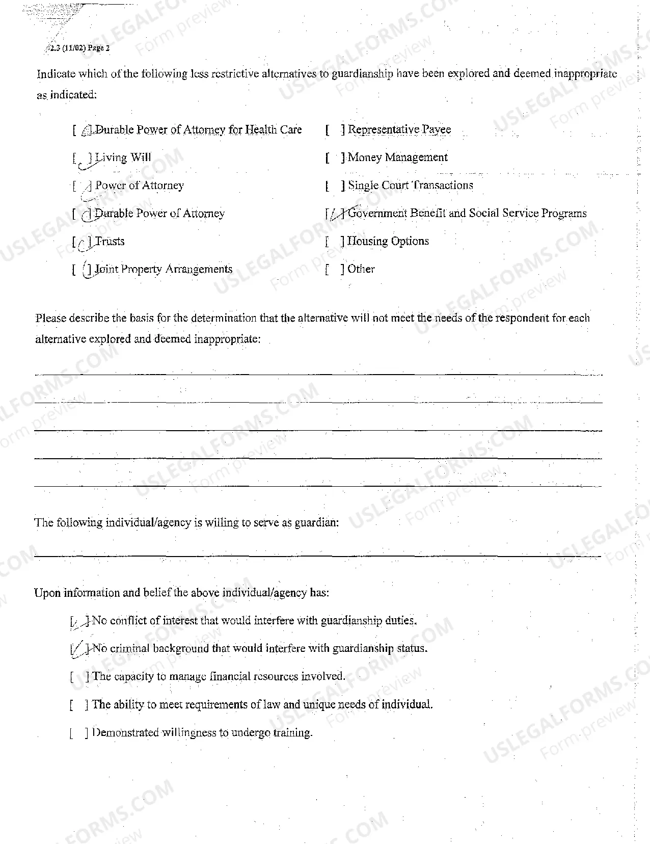 Preview A03 Petition for Limited Guardianship or Guardianship