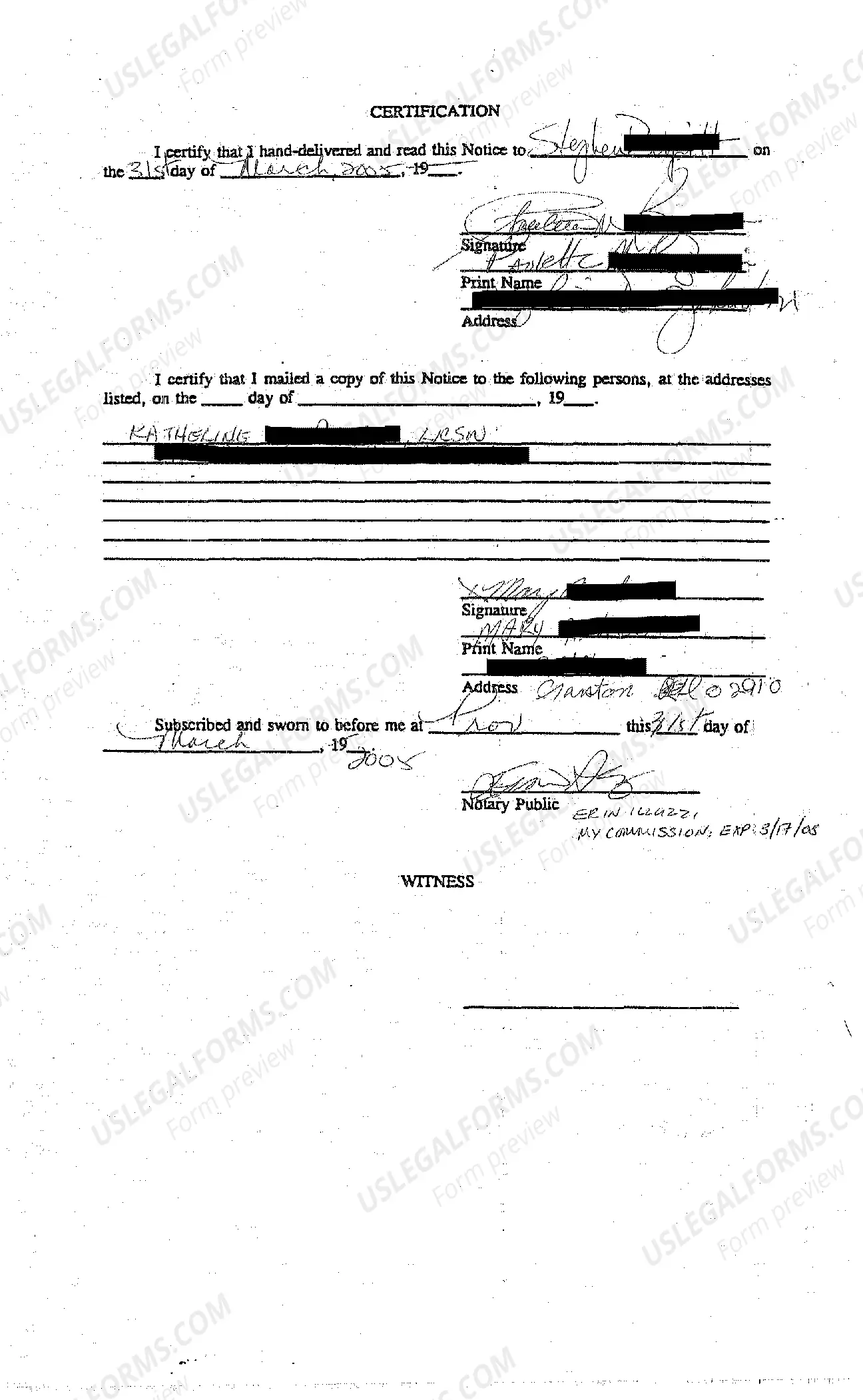 Preview A05 Notice of Petition for Guardianship Has Been Filed