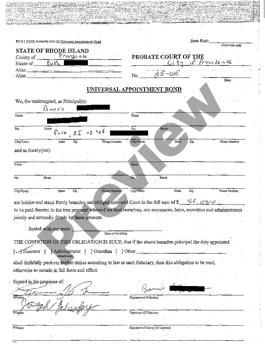 Preview A01 Petition for Probate of Will