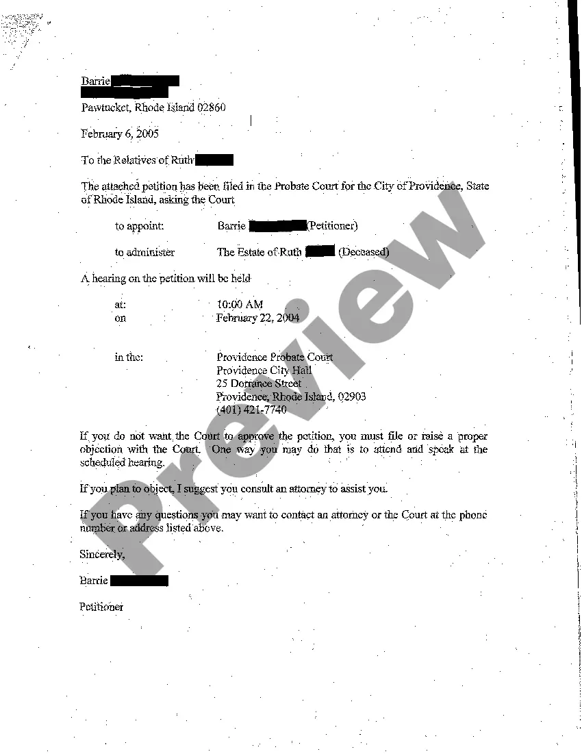 Preview A02 Decree Admitting Will to be Probated