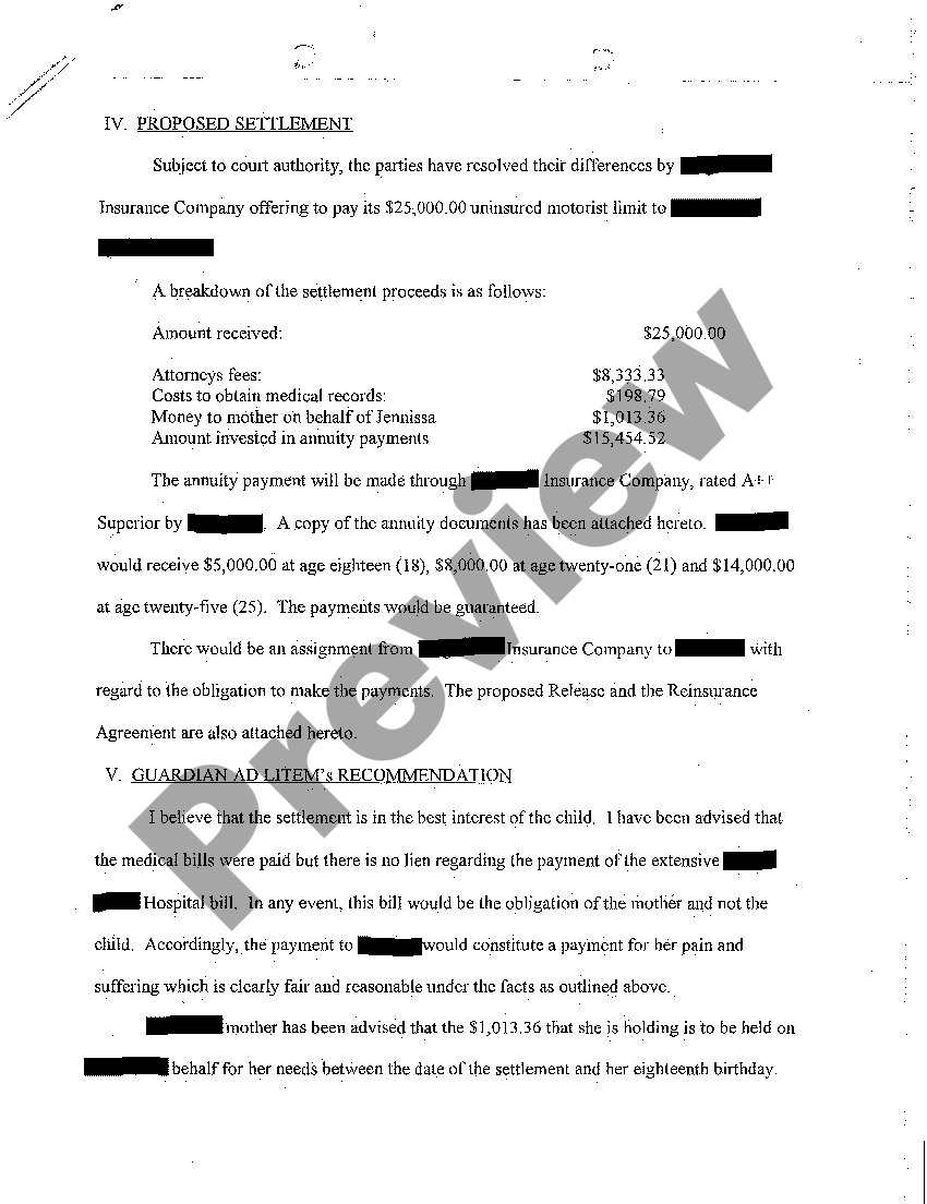 Rhode Island Guardian Ad Litem's Report US Legal Forms