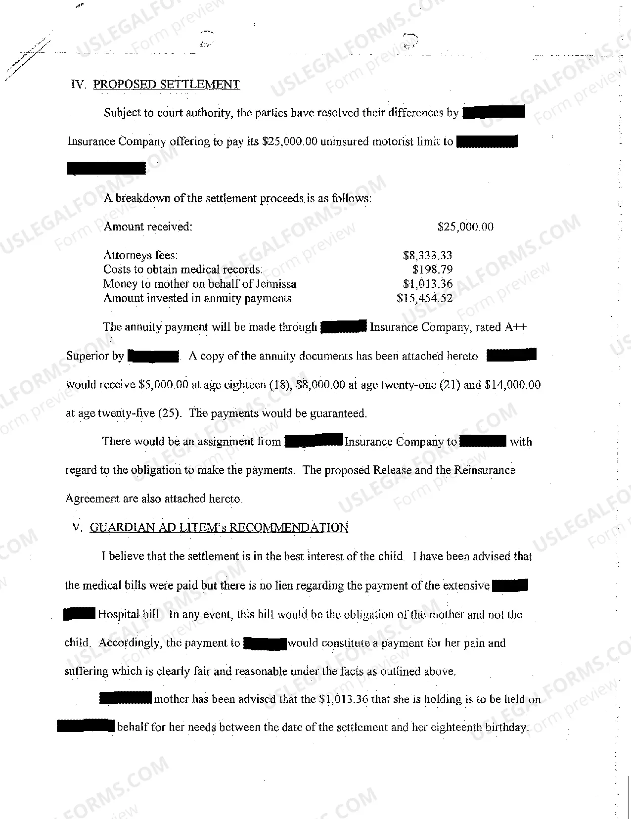 Preview A02 Guardian Ad Litem's Report