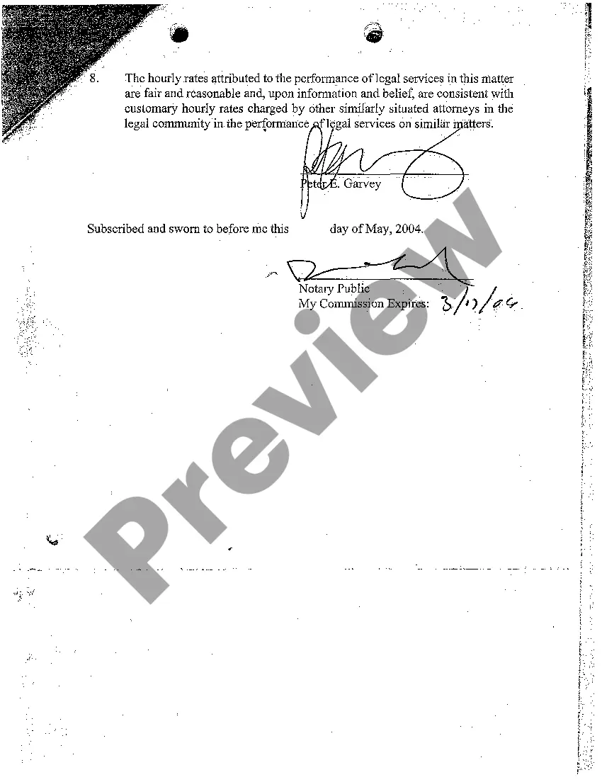 Preview A04 Affidavit of Attorney's Fees and Order of the Court