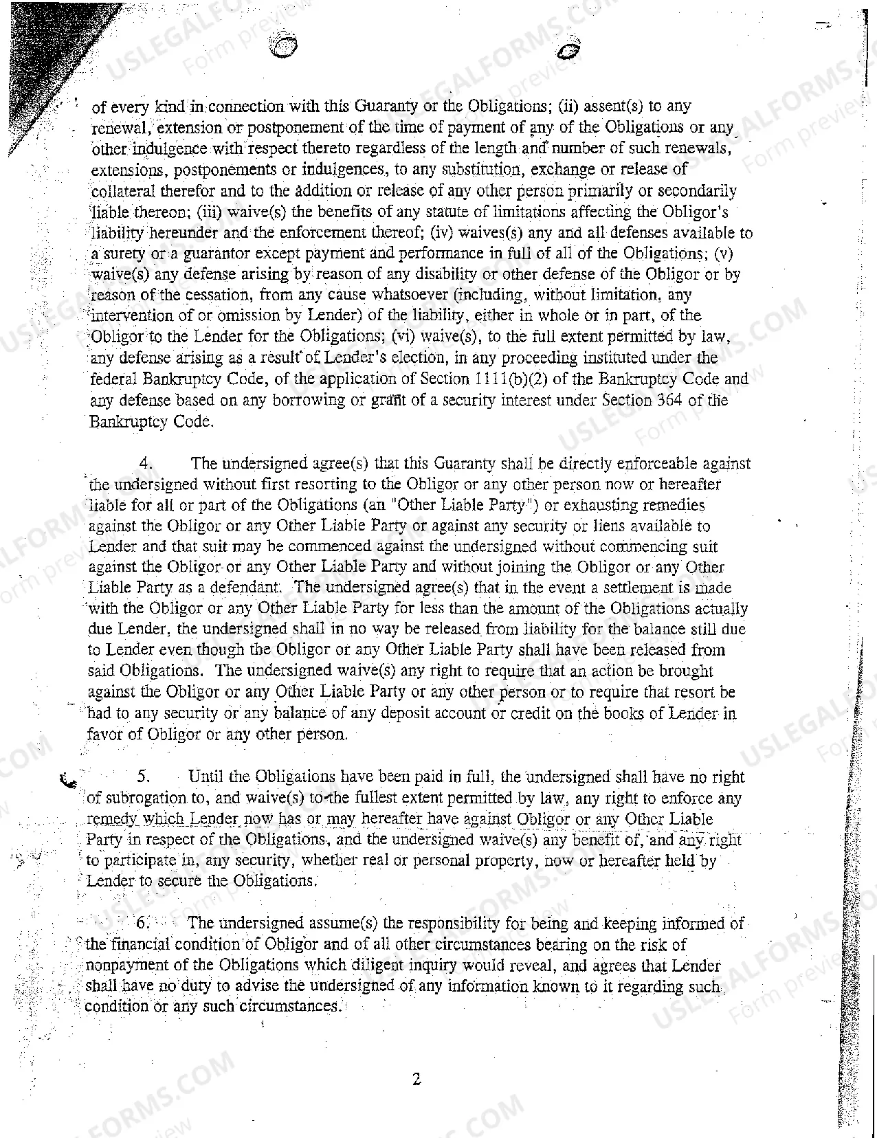 Preview A05 Original Promissory Note and Guaranty of Defendant