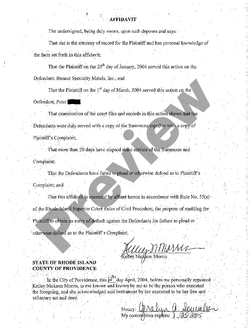 Preview A07 Application to Clerk for Entry of Default