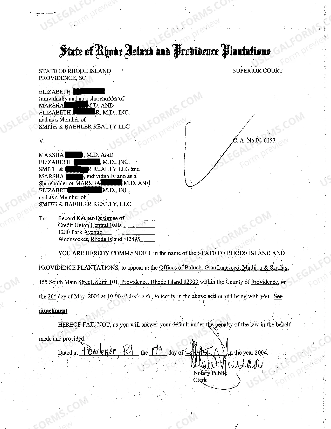 Preview A10 Notice of Deposition
