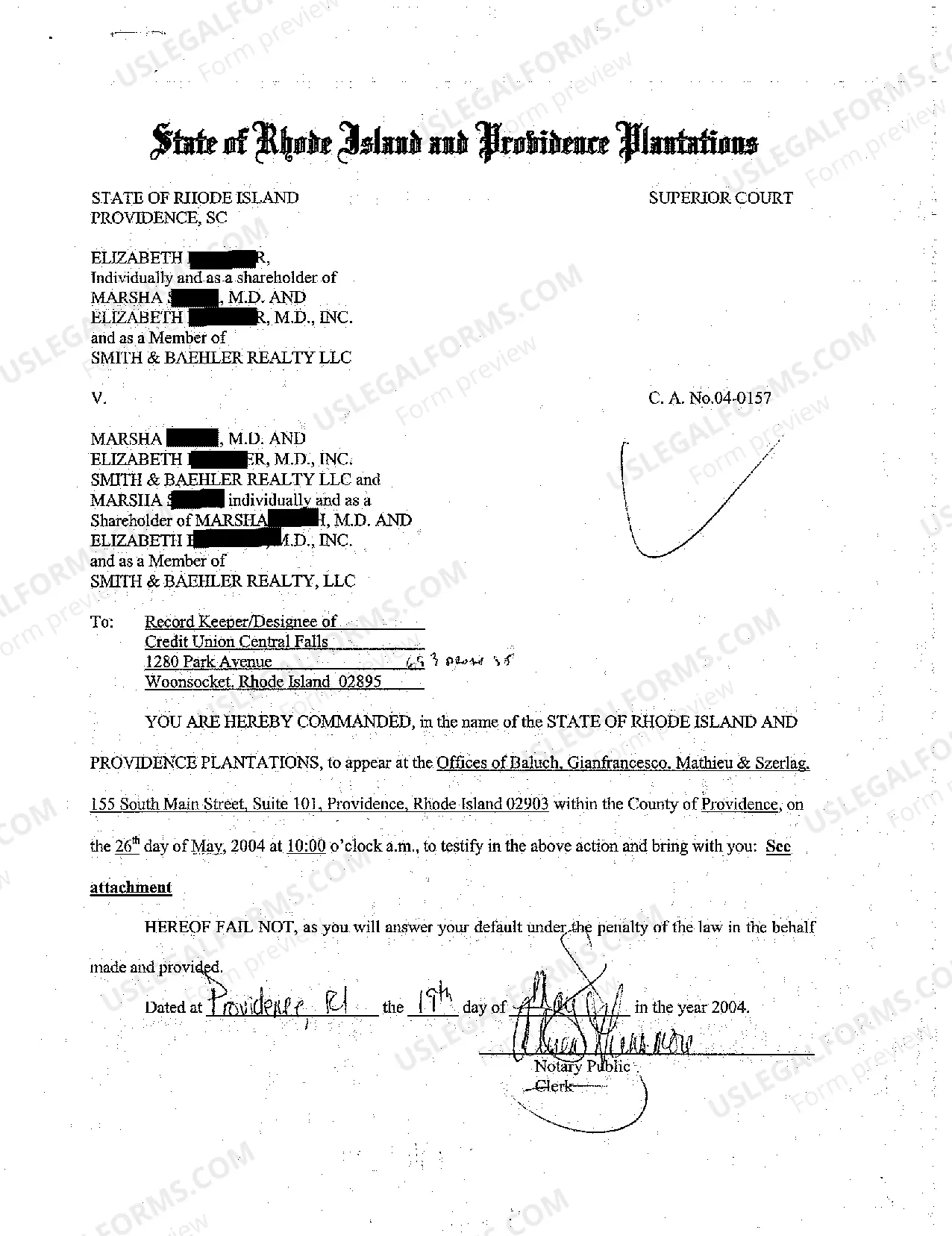 Preview A10 Notice of Deposition