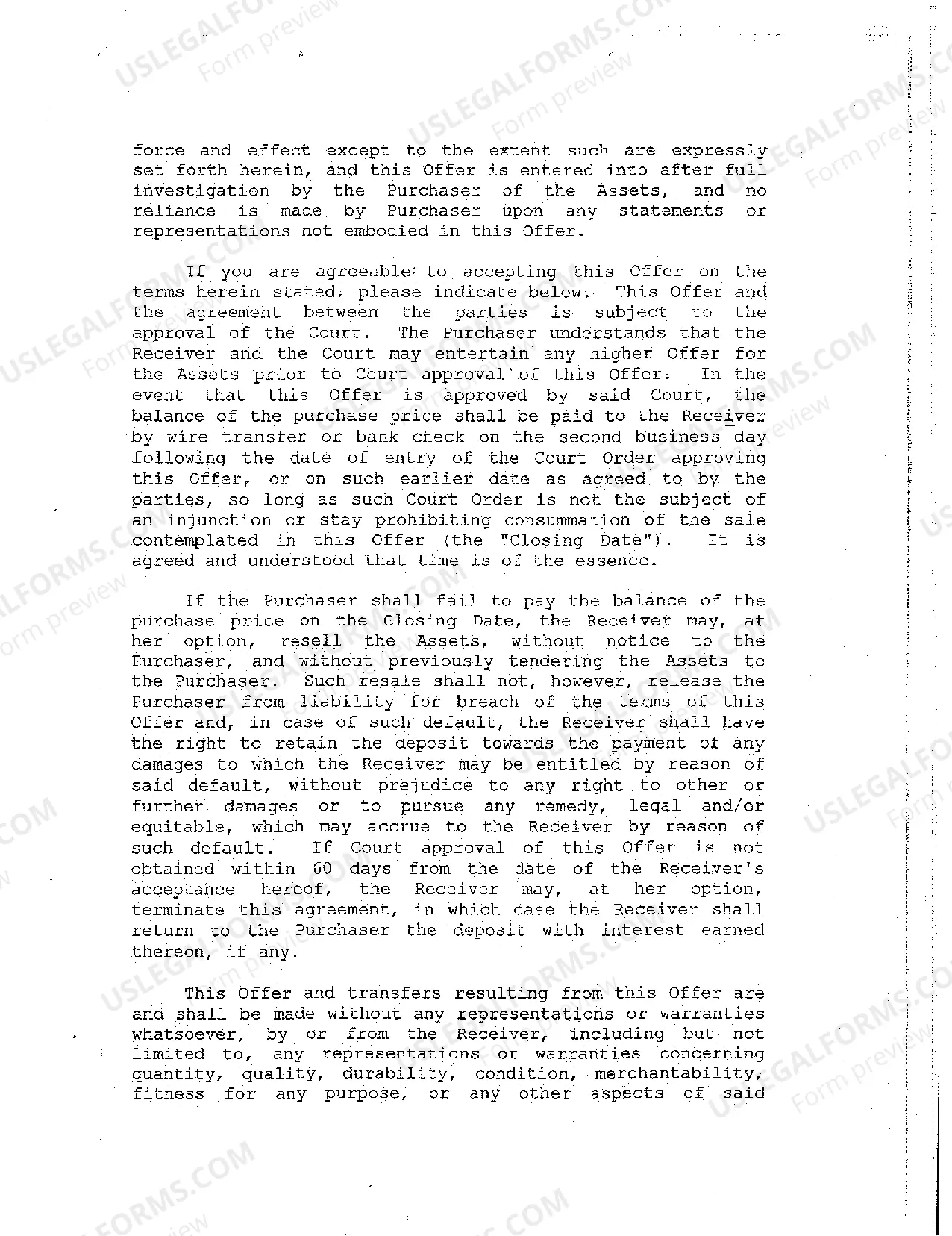 Preview A18 Offer to Purchase