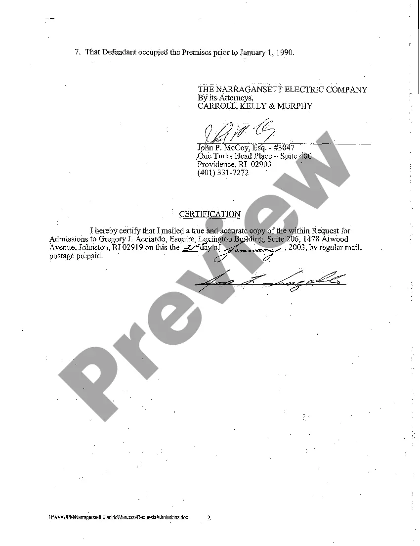 Preview A02 Request for Admissions