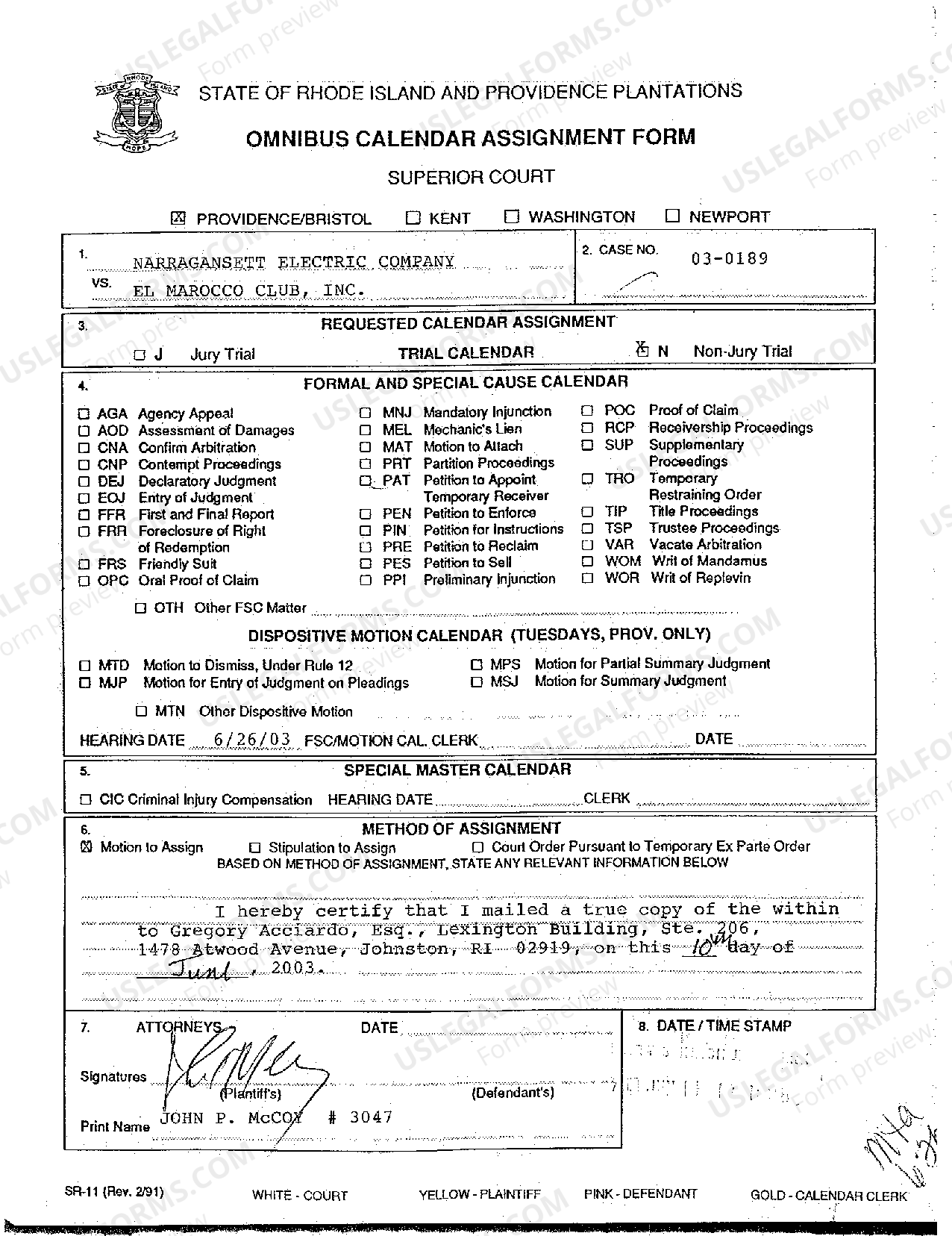 Rhode Island Motion and Order for Summary Judgment | US Legal Forms