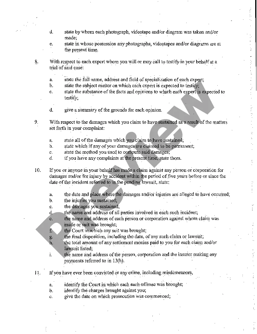Preview A03 Defendant's Interrogatories Addressed to Plaintiffs