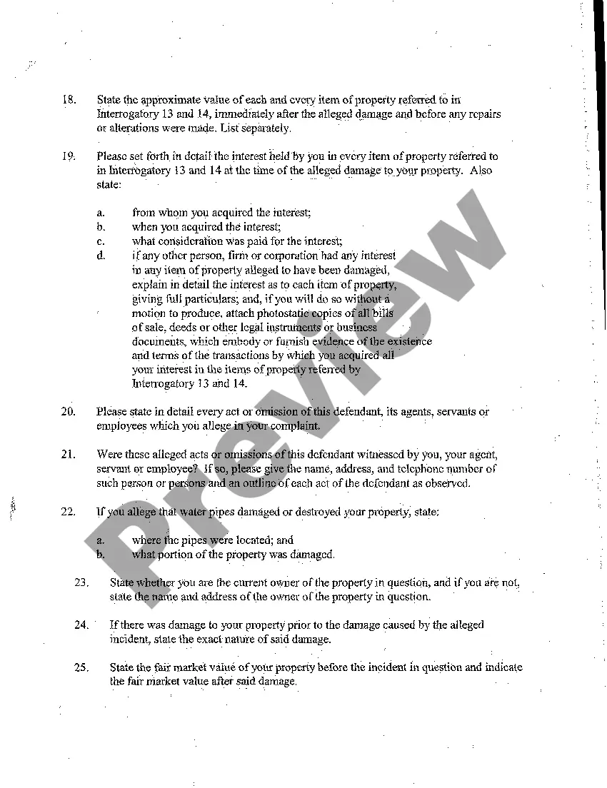 Preview A03 Defendant's Interrogatories Addressed to Plaintiffs