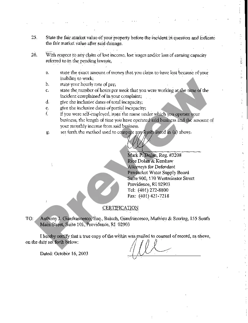 Preview A06 Defendant's Interrogatories Addressed to Plaintiffs