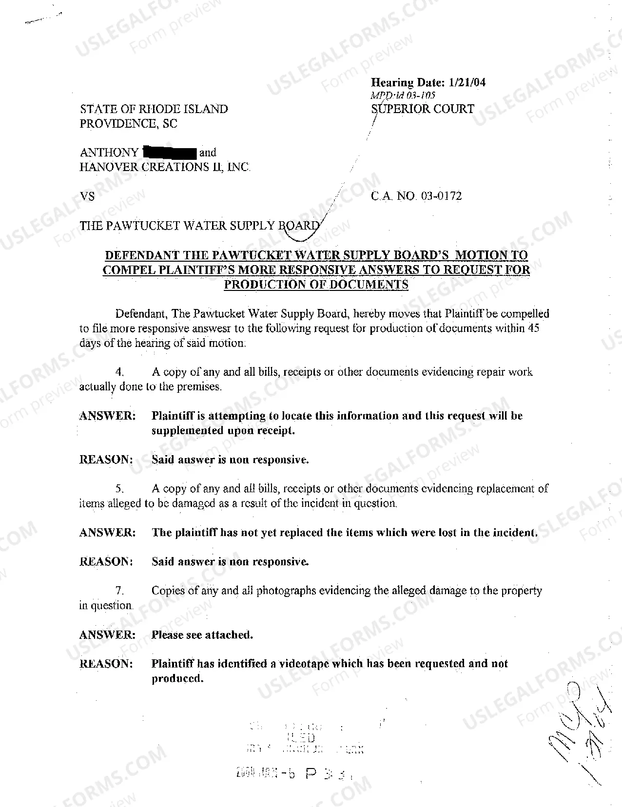 Preview A09 Supplemental Request for Production of Documents Addressed to Plaintiff