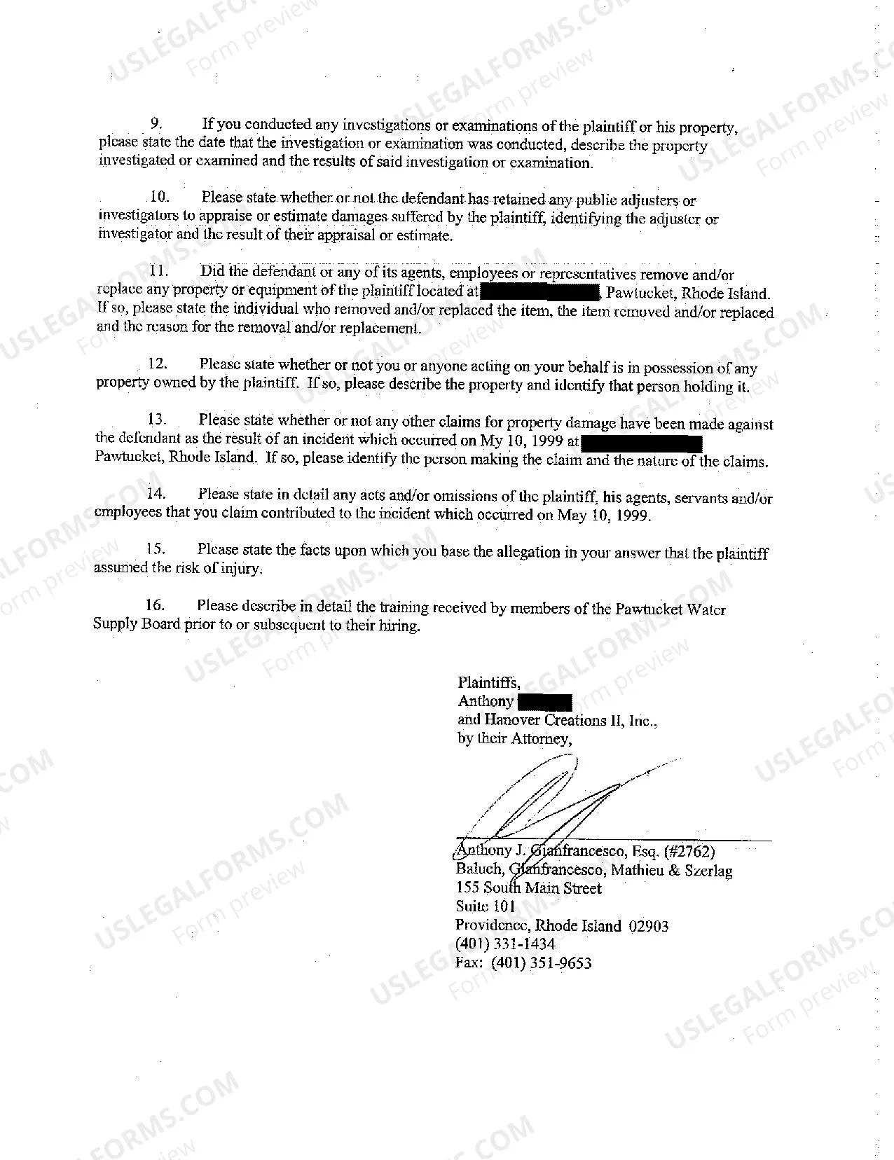 Preview A12 Defendant's Objections to Plaintiff's Interrogatories