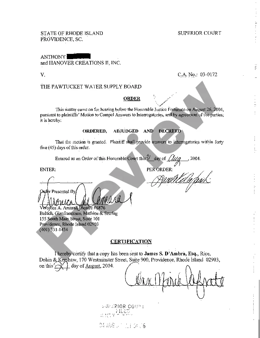 Preview A14 Plaintiff's Motion to Compel Answers to Interrogatories