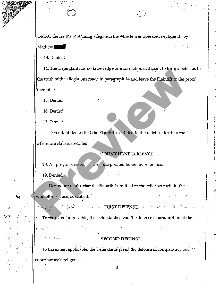 Preview A02 Answer of Defendants to Plaintiffs Complaint