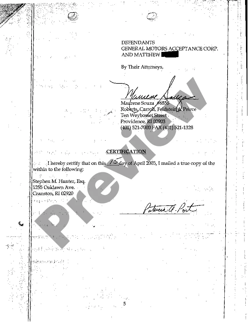 Preview A02 Answer of Defendants to Plaintiffs Complaint