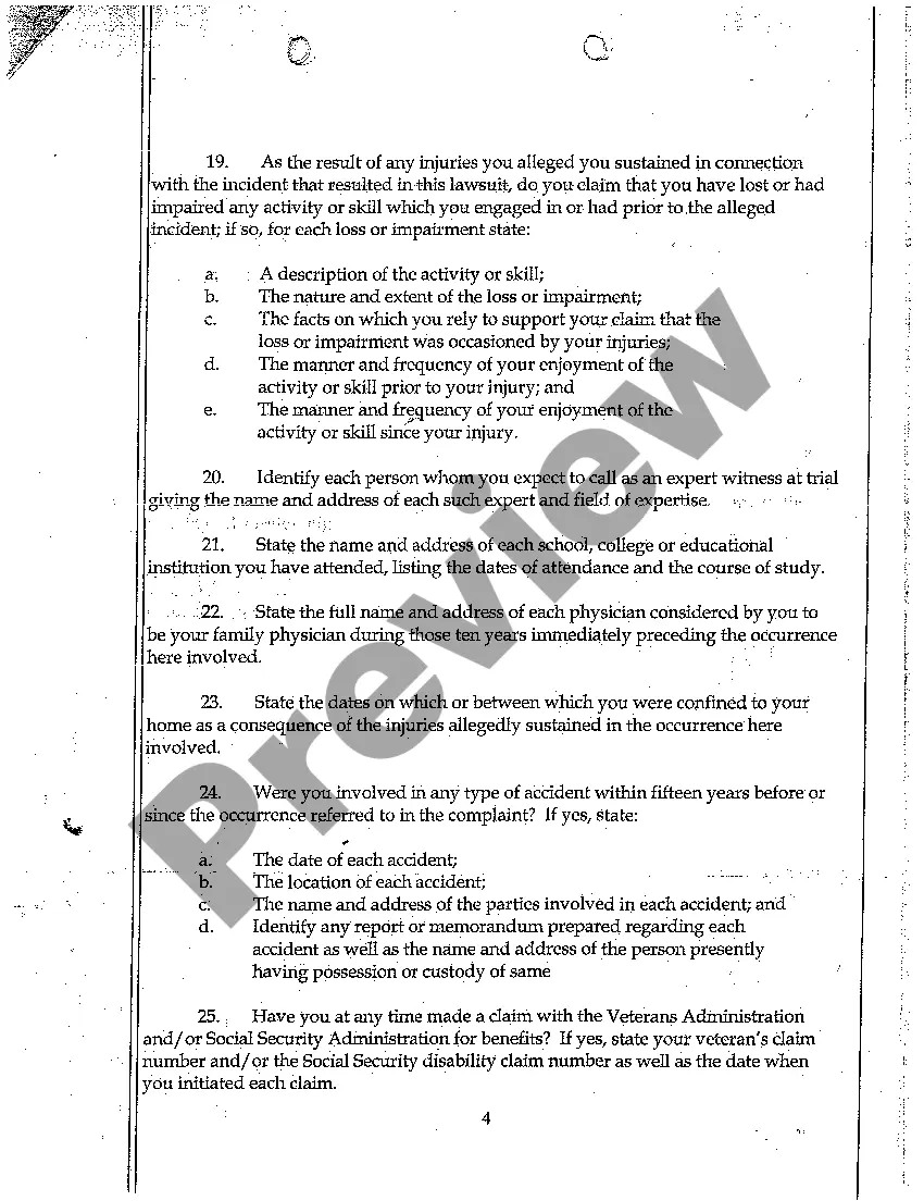 Preview A05 Interrogatories Propounded to Plaintiff from Defendant