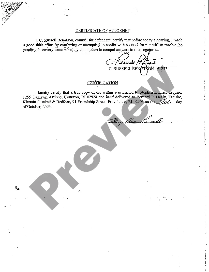 Preview A07 Motion to Compel Answers to Interrogatories