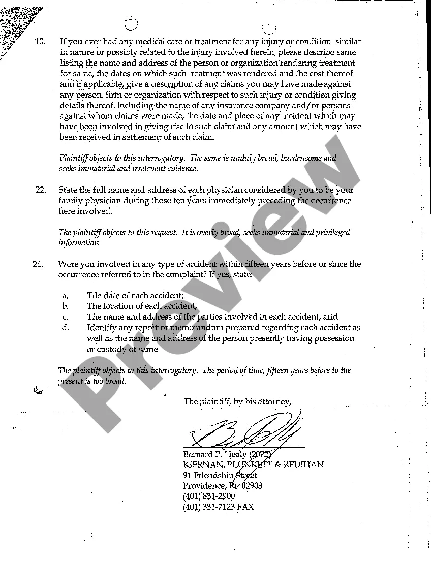 Preview A08 Plaintiff's Objection to Defendant's Request for Production