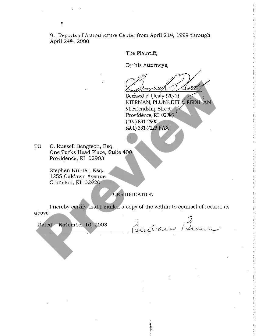 Preview A19 Supplemental Response of Plaintiff to the Defendant's Request for Production