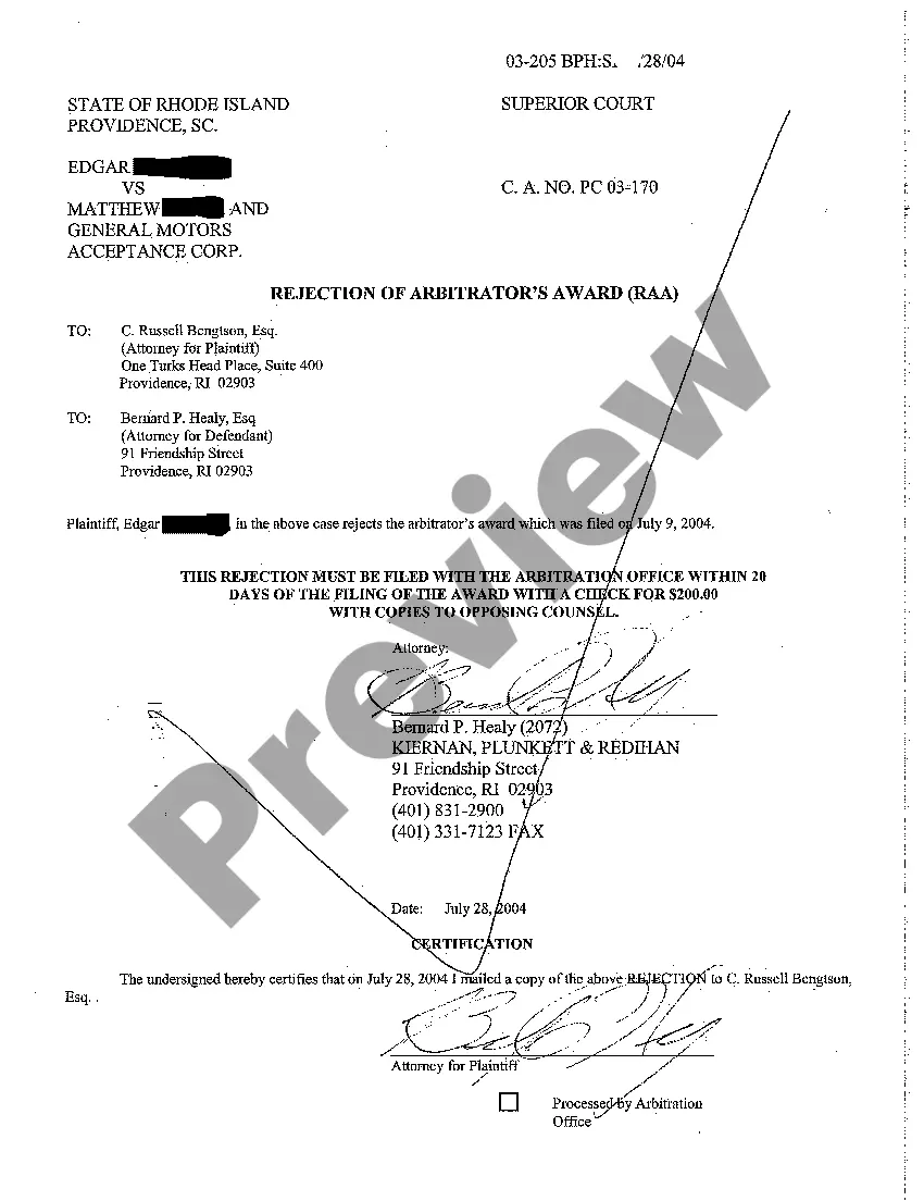 Preview A22 Designation to Arbitration and Selection Appointment of Arbitrator