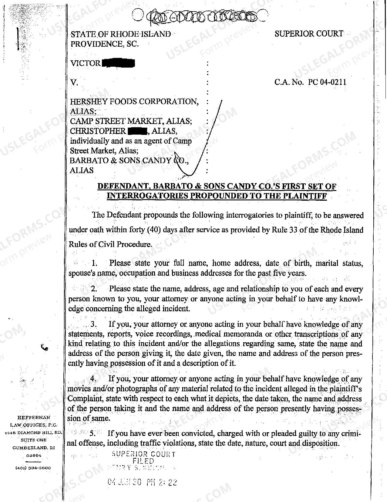 Preview A04 Answer of Defendant