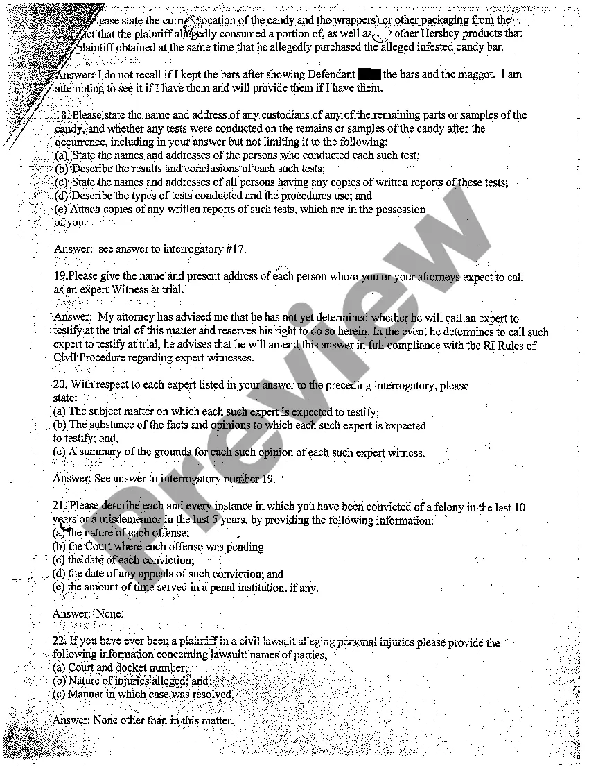 Get A37 Plaintiff's Answers to Defendant Hershey's and Defendant Candy Store's Interrogatories Preview A37 Plaintiff's Answers to Defendant Hershey's and Defendant Candy Store's Interrogatories