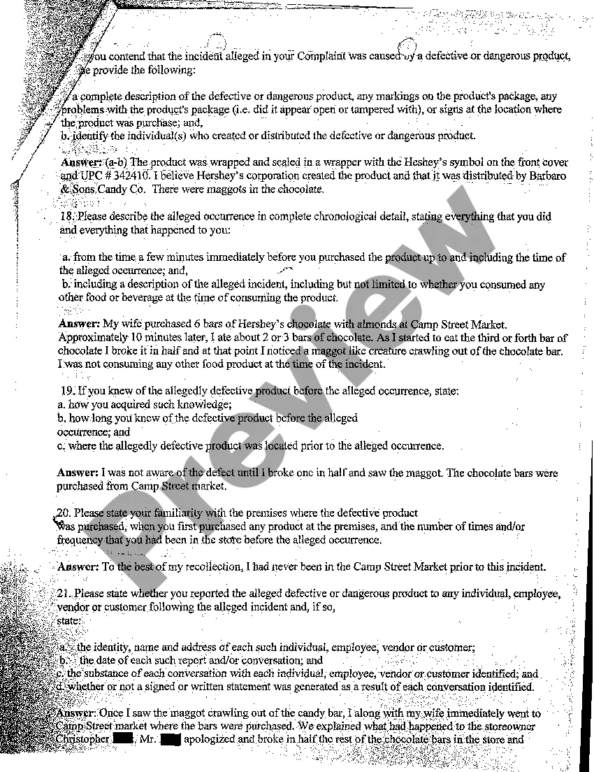 Get A37 Plaintiff's Answers to Defendant Hershey's and Defendant Candy Store's Interrogatories Preview A37 Plaintiff's Answers to Defendant Hershey's and Defendant Candy Store's Interrogatories