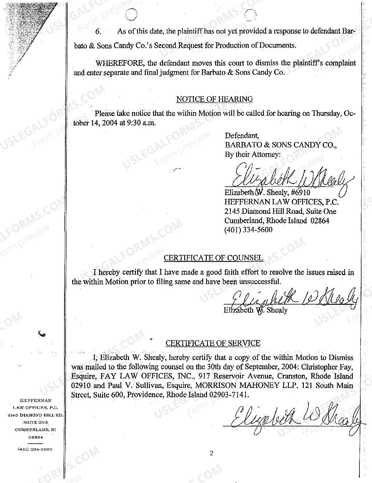 Preview A40 Defendant Candy Store's Motion for Entry of Final Judgment Against Plaintiff