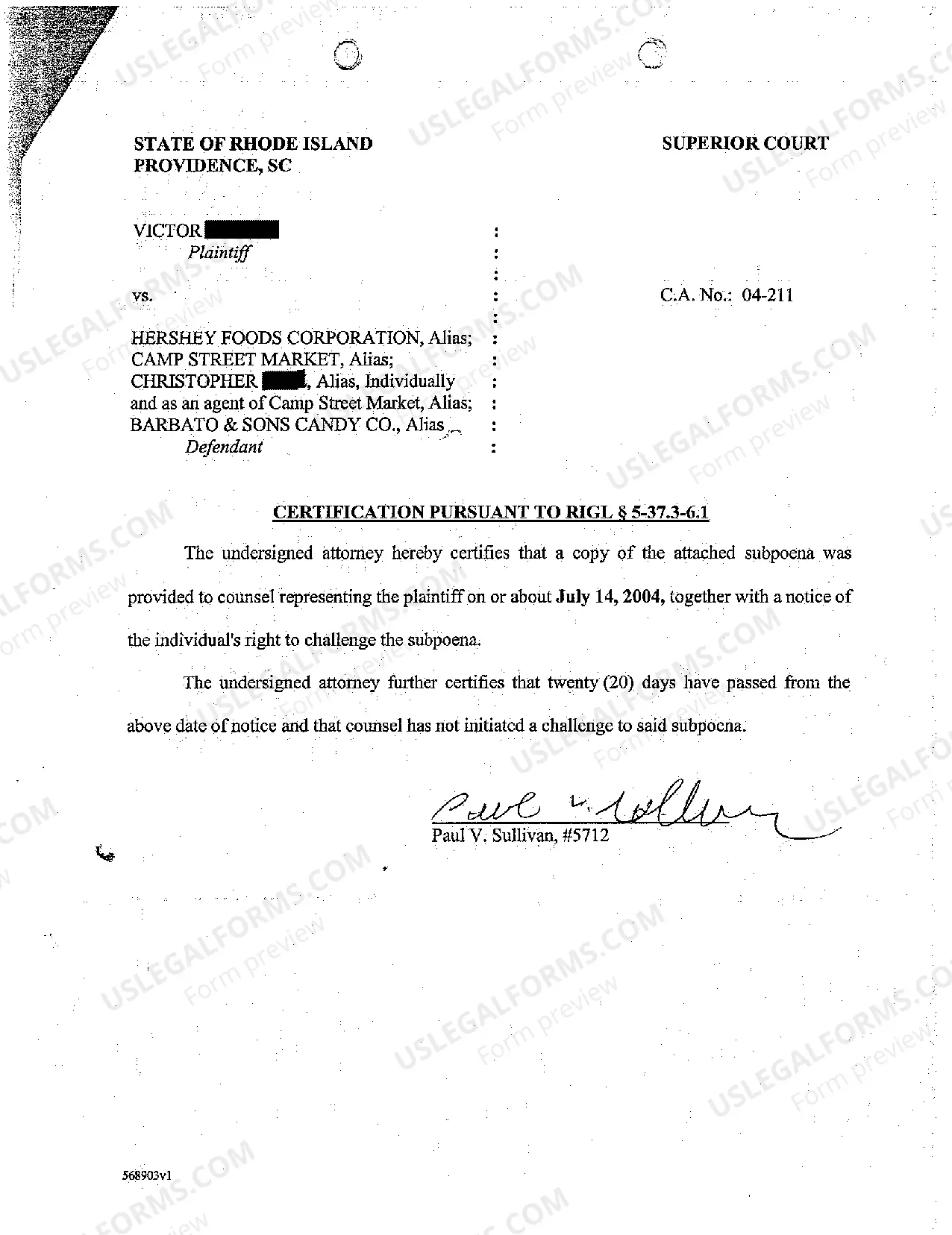 Preview A40 Defendant Candy Store's Motion for Entry of Final Judgment Against Plaintiff
