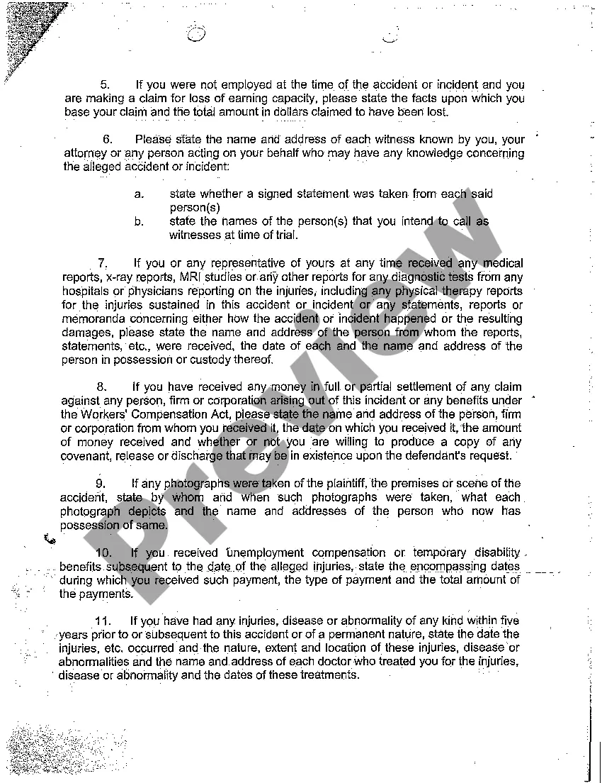 Preview A05 Interrogatories Propounded to Plaintiff