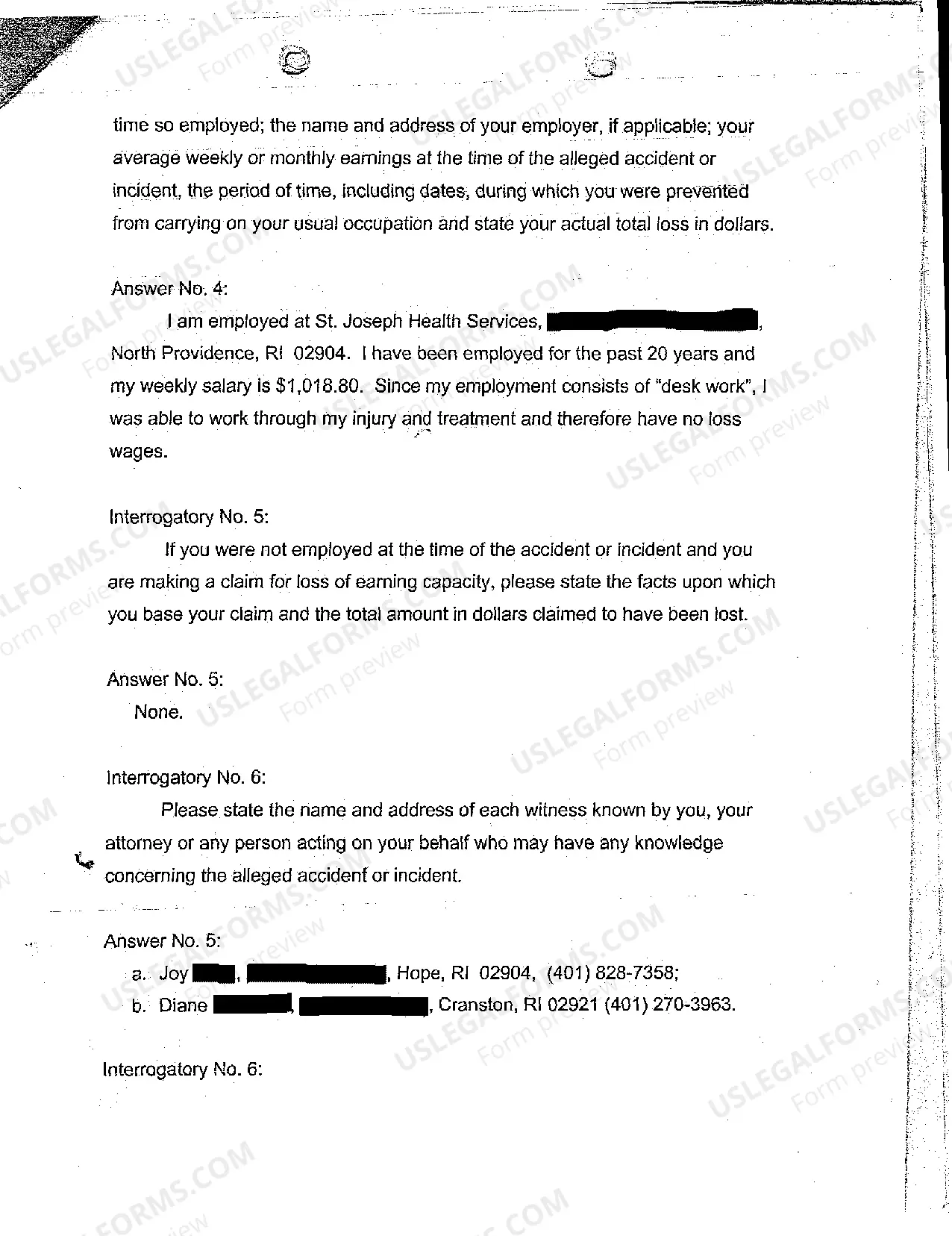 Preview A09 Plaintiff's Answer to Defendant's Interrogatories