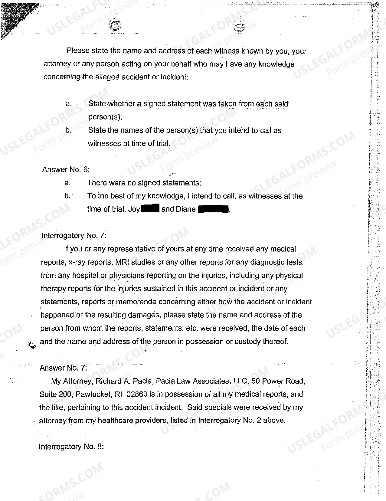 Preview A09 Plaintiff's Answer to Defendant's Interrogatories