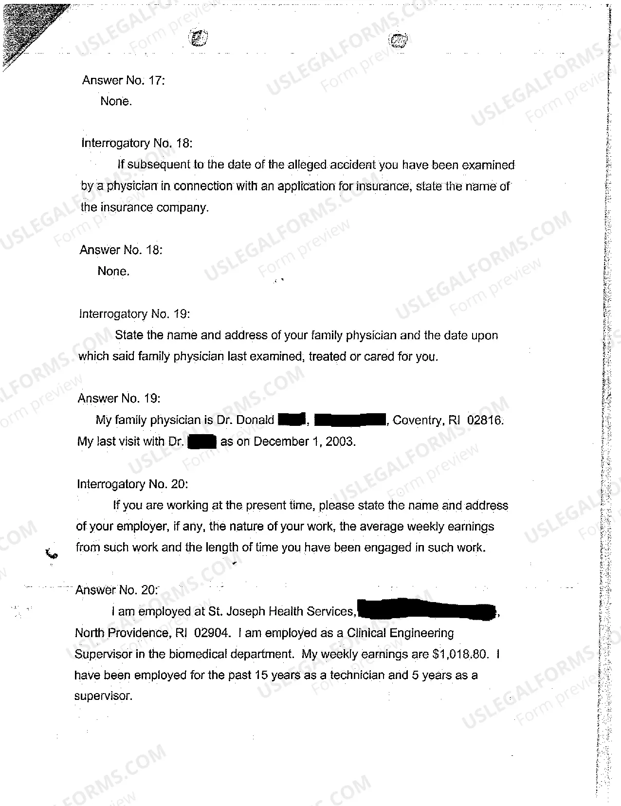 Preview A09 Plaintiff's Answer to Defendant's Interrogatories