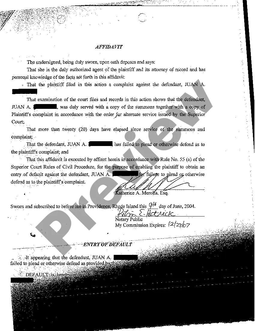 Get A14 Application to Clerk for Entry of Default Preview A14 Application to Clerk for Entry of Default