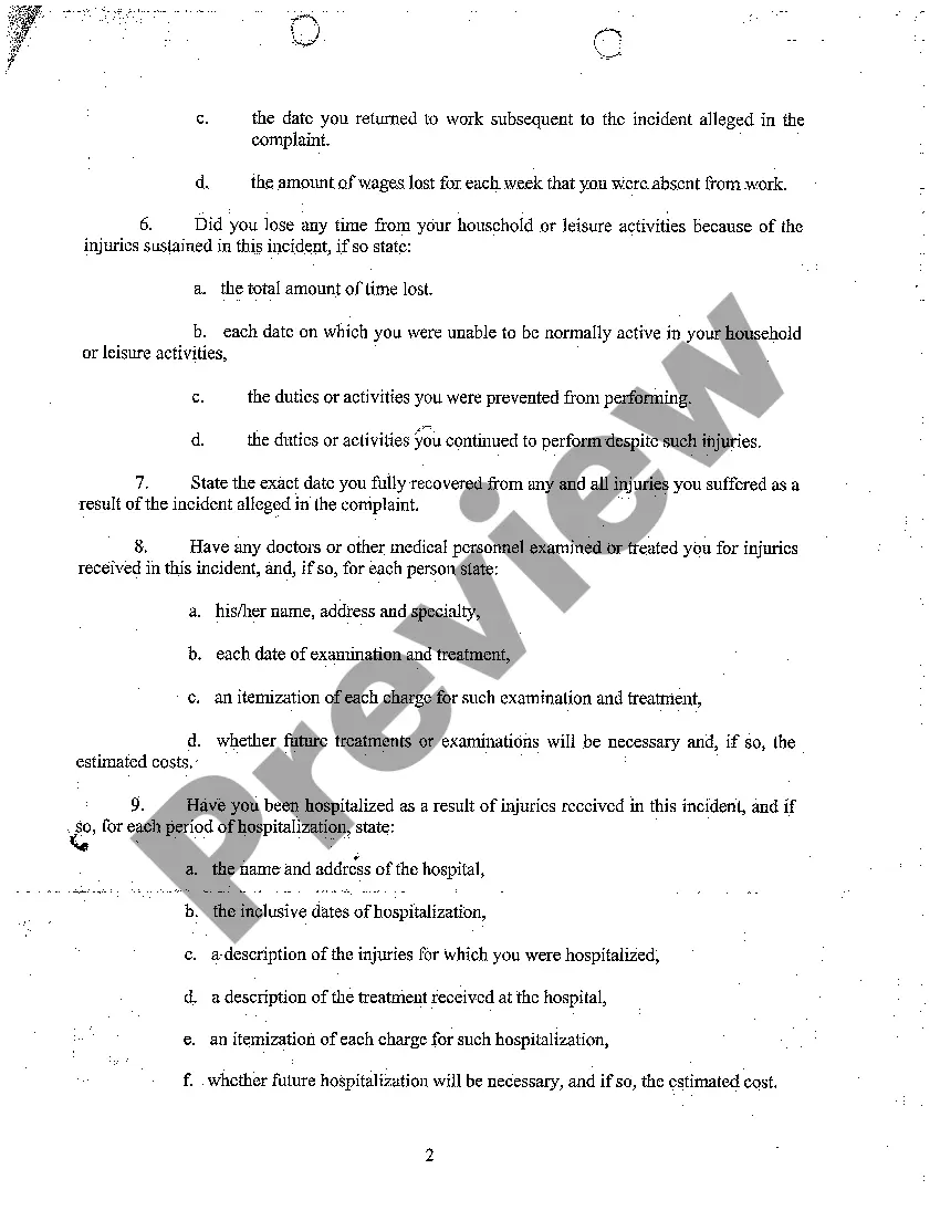 Preview A05 Defendant's Interrogatories Propounded to the Plaintiff