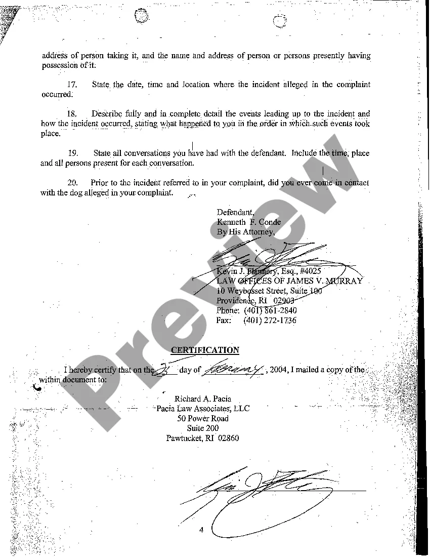 Preview A05 Defendant's Interrogatories Propounded to the Plaintiff