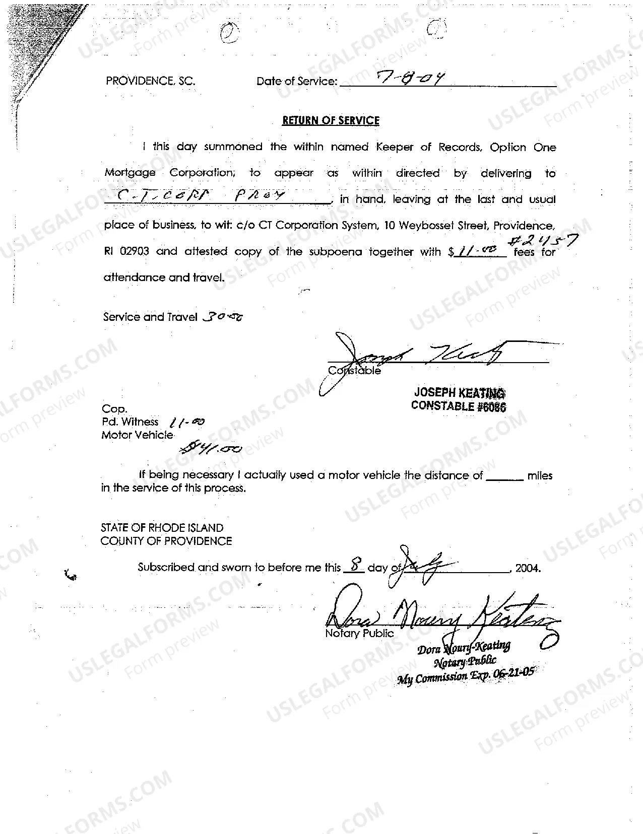 Preview A14 Deposition Subpoena Duces Tecum Keeper of Record of Mortgage Corporation