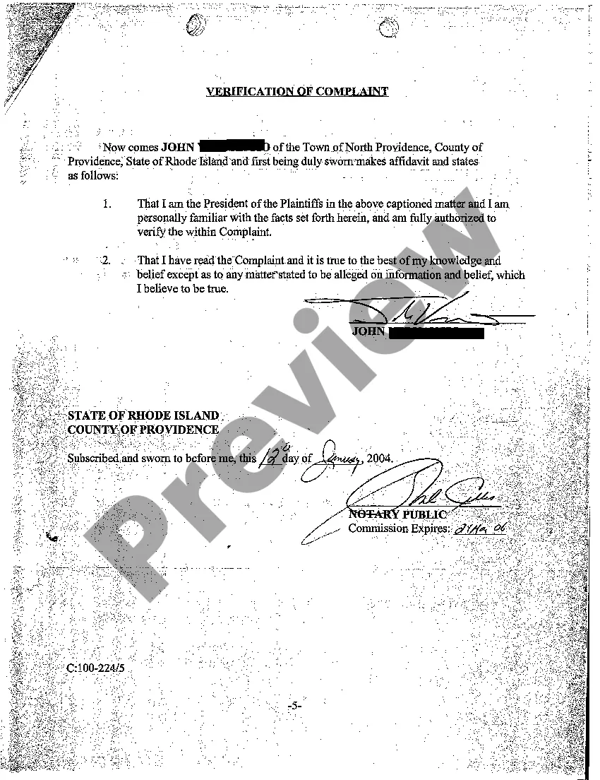 Preview A02 Verified Complaint for Injunctive Relief for Employee Using Unfair Trade Practices and Confidential Information